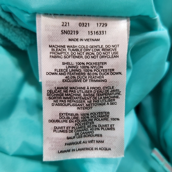 Columbia Snuggly Bunny Bunting Girls 18 - 24 Months Teal Purple Pink Mint Floral - Picture 11 of 14